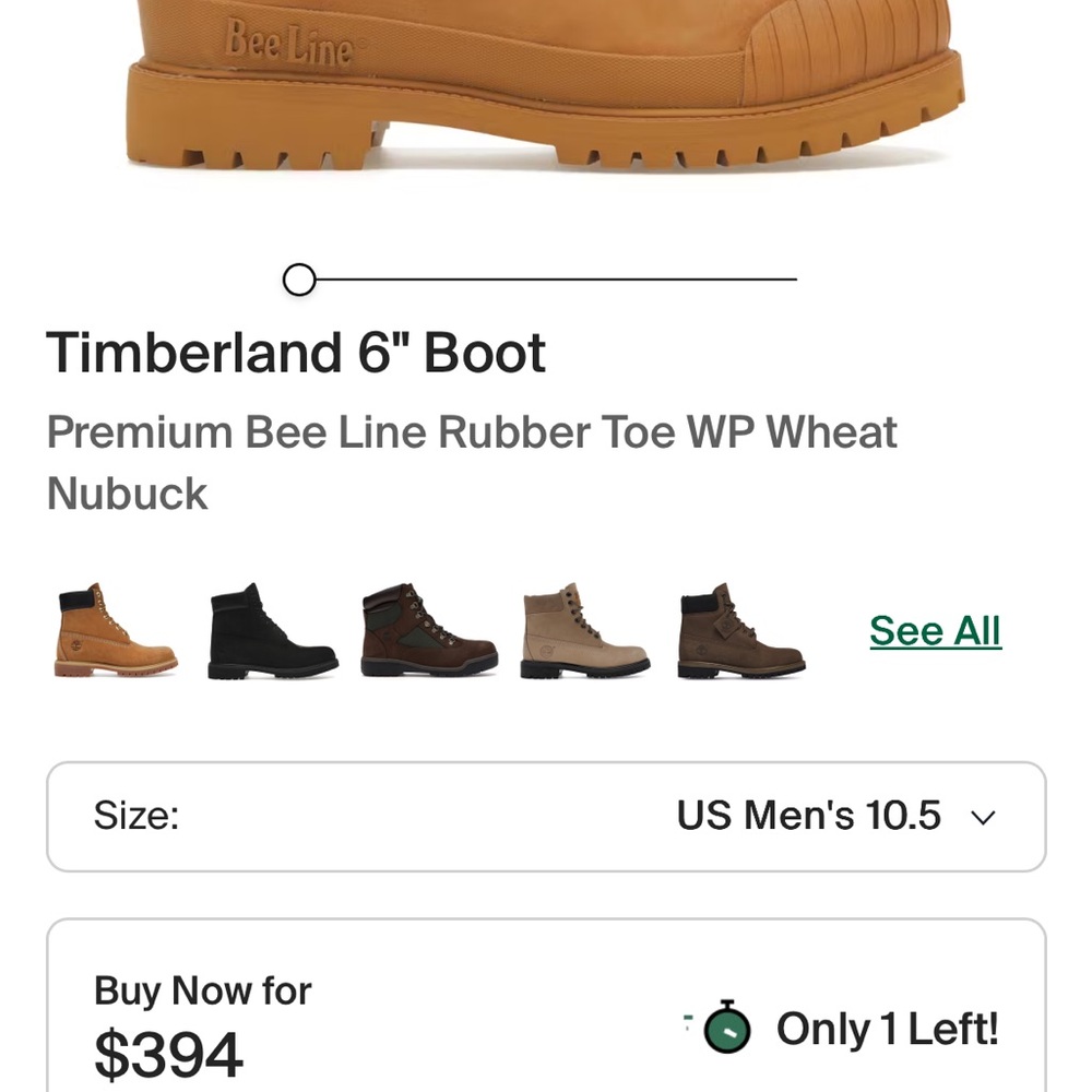 Beeline Timberland size 10 - Picture 10 of 10
